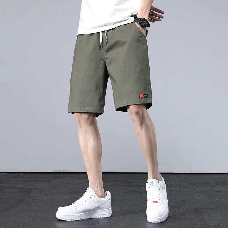 冰丝五分裤男士短裤夏季外穿宽松运动沙滩裤薄款休闲裤Z6611-P35图片