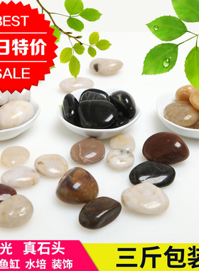 3斤装特价南京天然鹅卵石雨花石盆栽五彩水培鱼缸石子小石头彩石