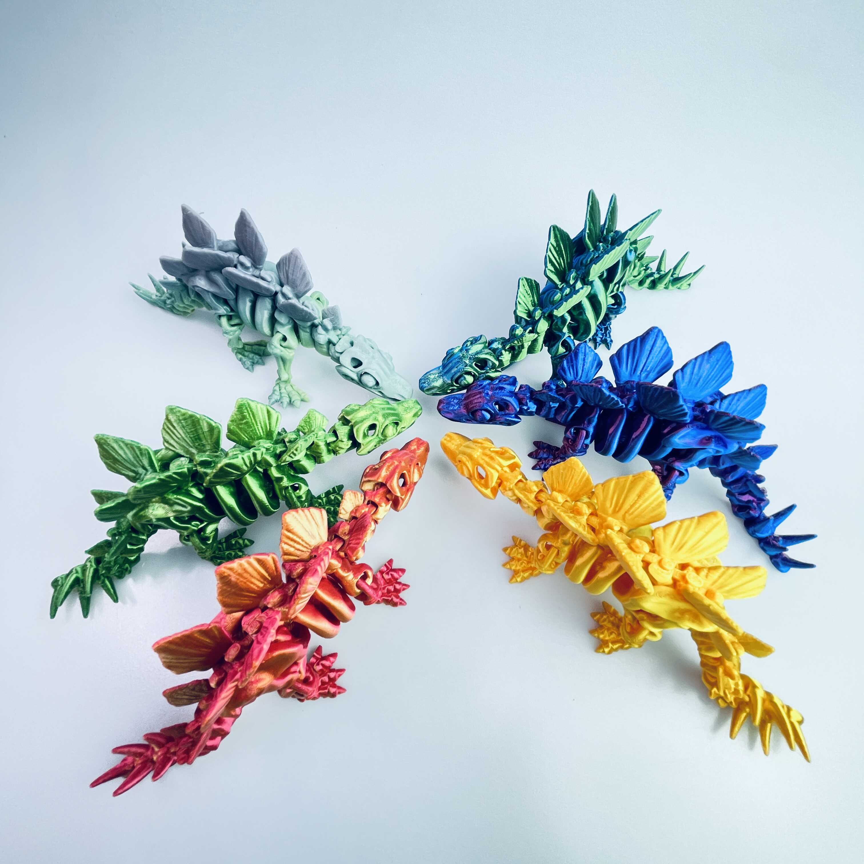 3d打印剑龙龙恐龙骨架潮玩摆件