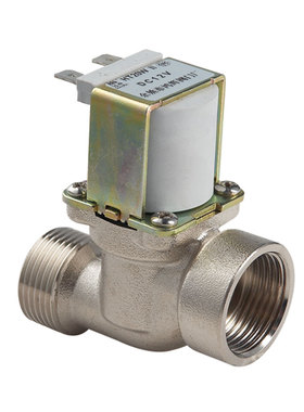 HT20W鸿辉新款6分内外丝错位大通量铜体耐高温无压放水电磁阀DC12