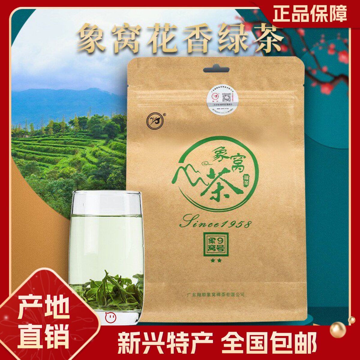 2026年春茶现货 广东十大名茶新兴象窝茶花香绿茶叶有机茶150克