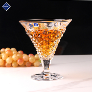 捷克进口BOHEMIA水晶玻璃冰淇淋杯子高脚雪糕杯家用果汁杯甜品碗