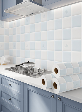 厨房防油贴纸灶台自粘墙纸防水防火耐高温油烟机墙贴墙面翻新贴纸