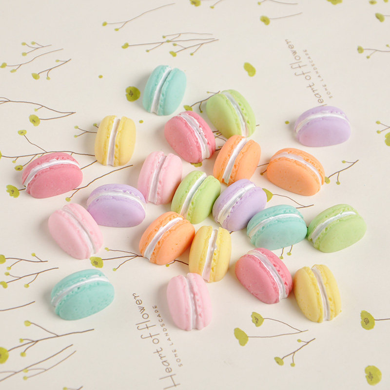 仿真半面马卡龙手机壳滴胶奶油胶diy材料儿童日本食玩饰品小配件