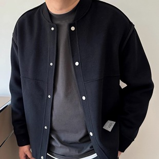 DAEVU大码男装冬季新款韩版潮胖人加肥加大男士短款休闲毛呢外套