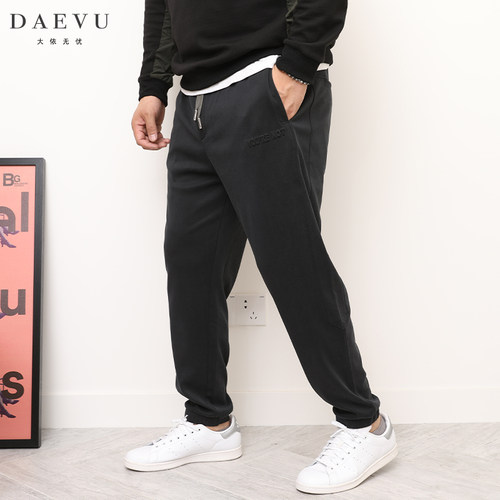 daevu春秋新款水洗灰男士休闲裤
