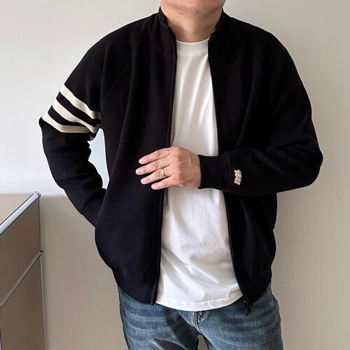 大依无忧针织开衫毛衣外套立领