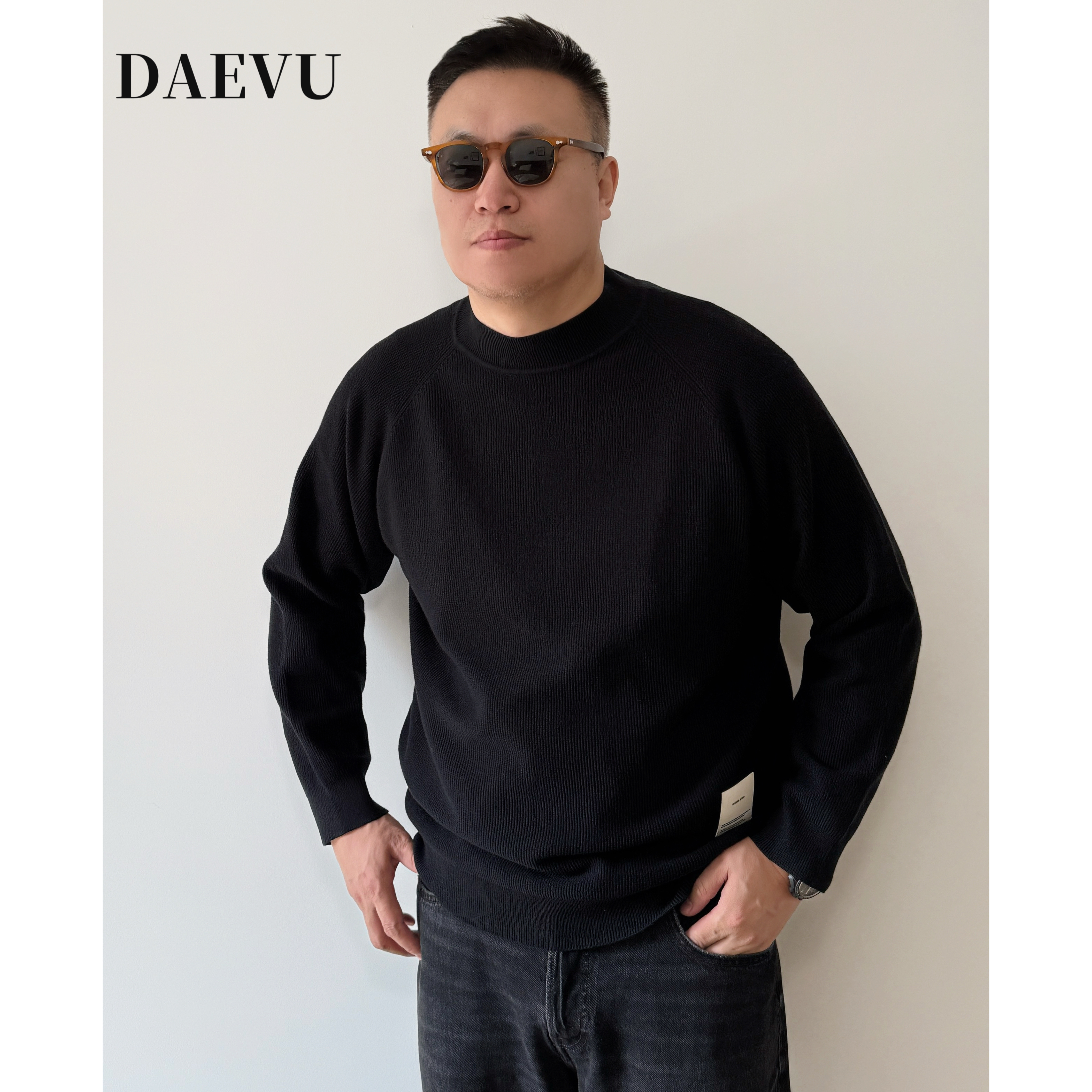 大依无忧大码半高领毛衣