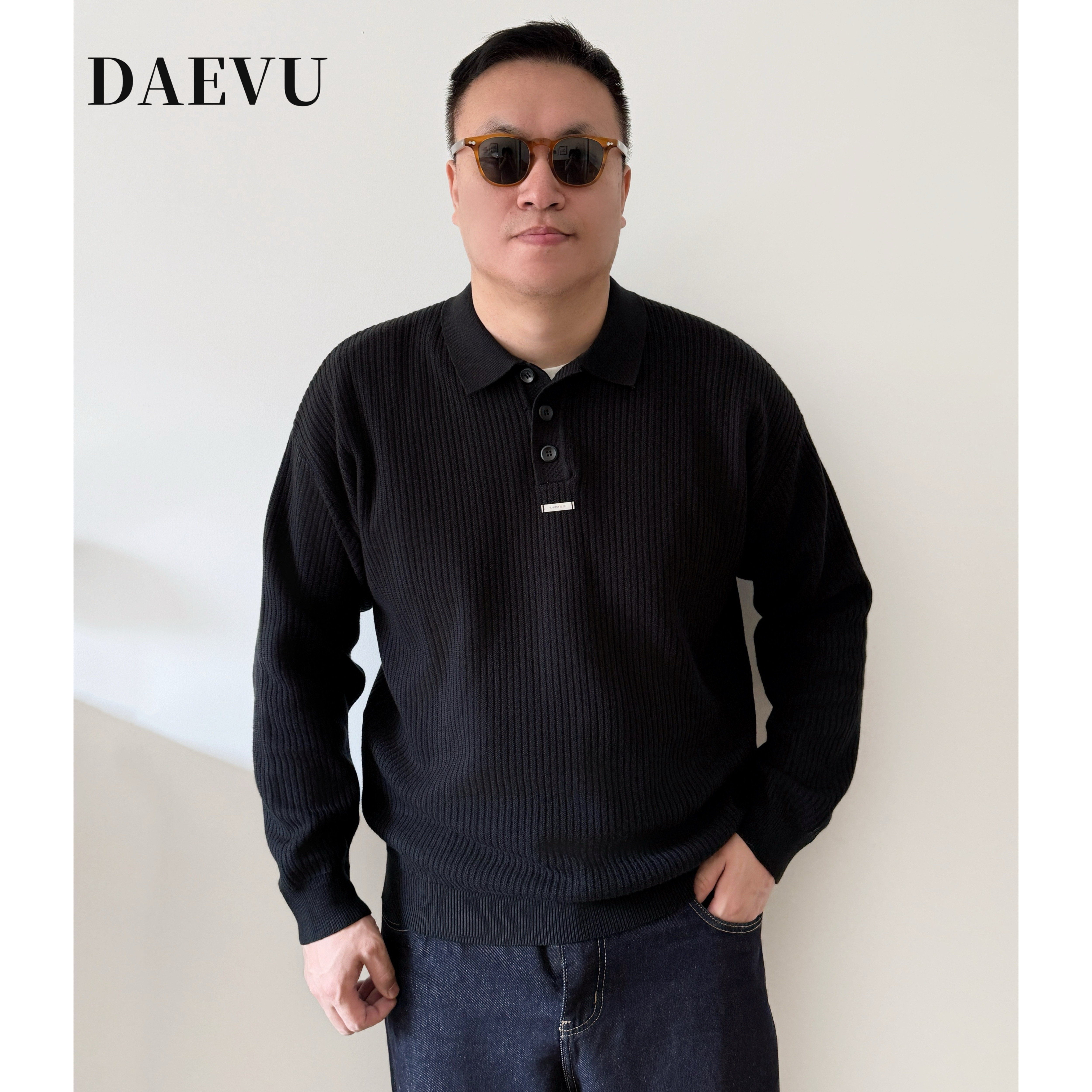 大依无忧冬季大码polo领毛衣