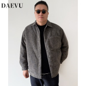 男装 冬季 90白鸭绒加肥加大男士 大依无忧大码 短款 翻领羽绒服外套