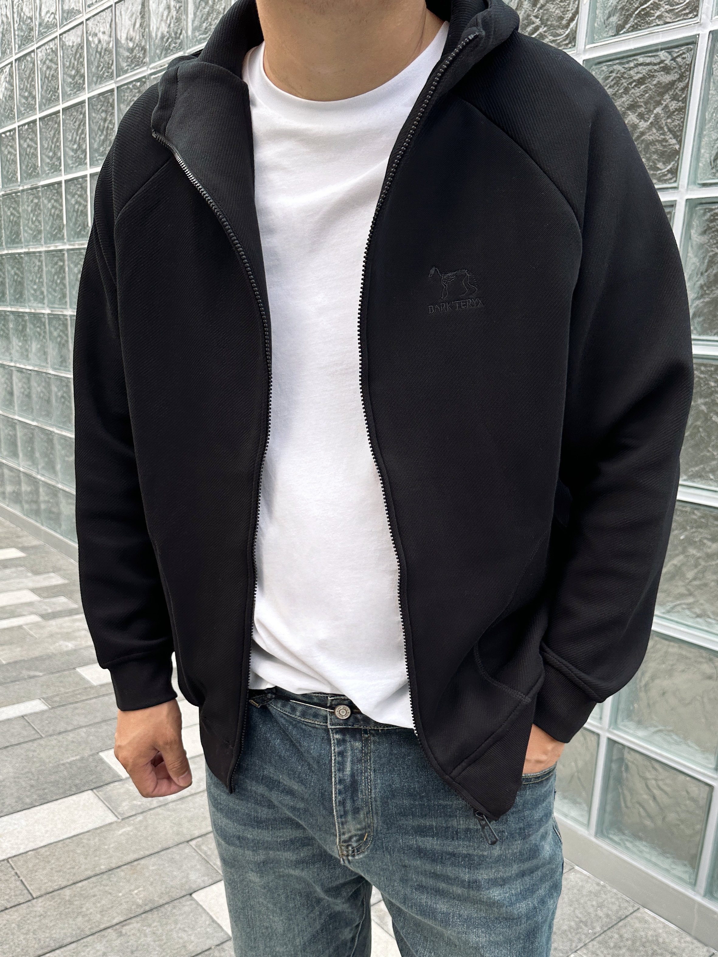 大码男装户外休闲开衫卫衣外套