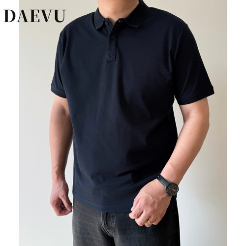 大依无忧夏季藏蓝色短袖polo衫