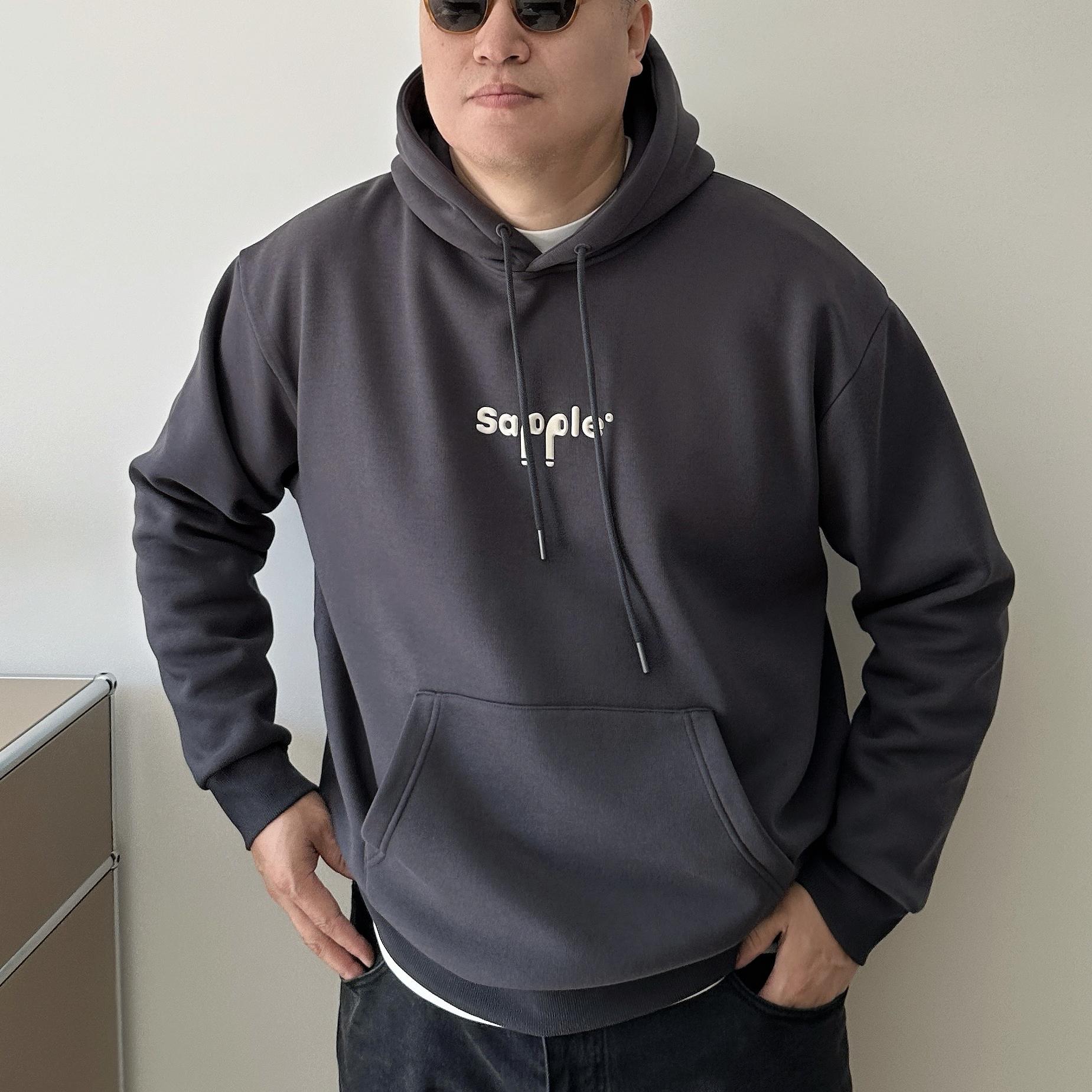 大依无忧大码男装冬季加绒厚款宽松胖子加肥加大男款套头连帽卫衣