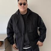 男装 冬新款 潮胖人加肥加大男士 大依无忧大码 短款 连帽二棉棉衣外套