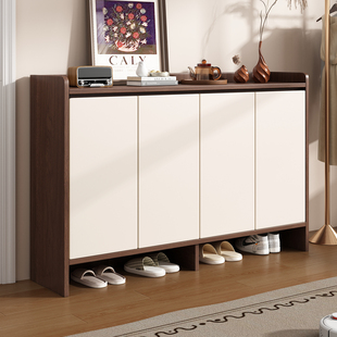 实木鞋柜家用门口一体靠墙入户玄关柜现代简约客厅可定制储物柜子