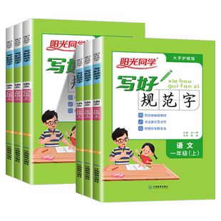 阳光同学写好规范字一二年级三年级四五六年级下册上册语文人教版小学生专用认字识字同步练字帖每日一练铅笔字书法字帖寒假写字