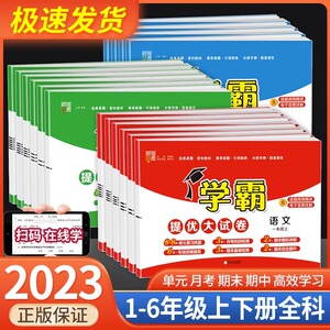 学霸提优大试卷一二年级三年级四年级五年级六年级上册下册语文数学英语试卷测试卷全套人教版北师大苏教版小学同步练习册单元期末