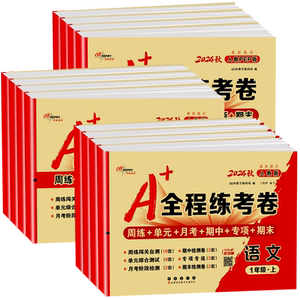 A+全程练考卷一二年级三年级四年级五年级六年级上册下册语文数学英语全套人教版北师大小学同步练习册单元测试卷考试卷子训练A十