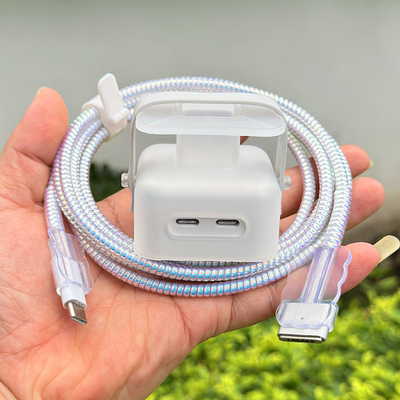 适用苹果MacBook Air 35W 40W充电器壳电源M5数据线保护套M4绕绳