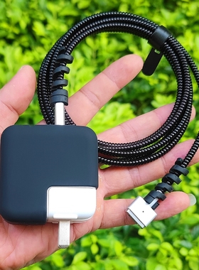 苹果Macbook pro笔记本MAC Air电源充电器壳M5 M1 M2 M3 M4数据线保护套30W 35W 70W 67W防折断13 14英寸绕绳
