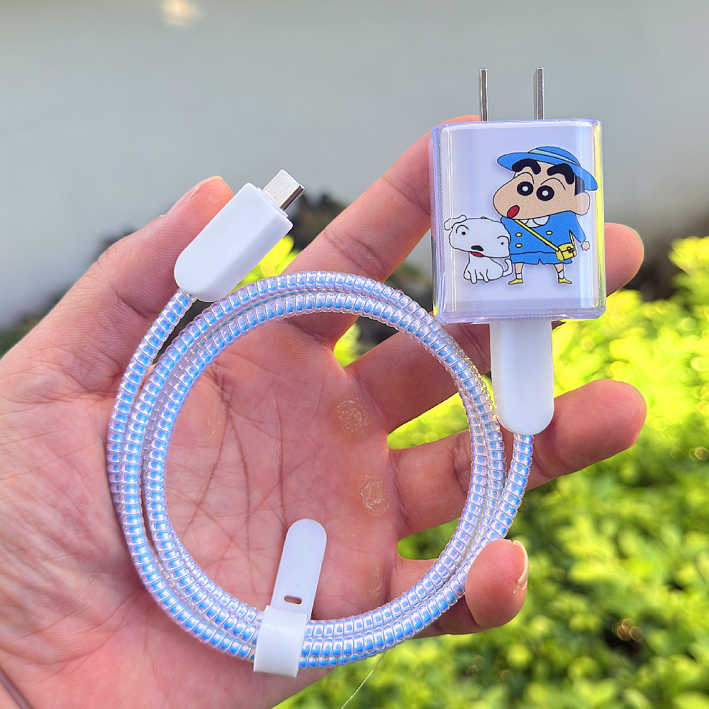 适用乐物（lewoo）45W充电器壳苹果iPhone17 16pro数据线保护套绳