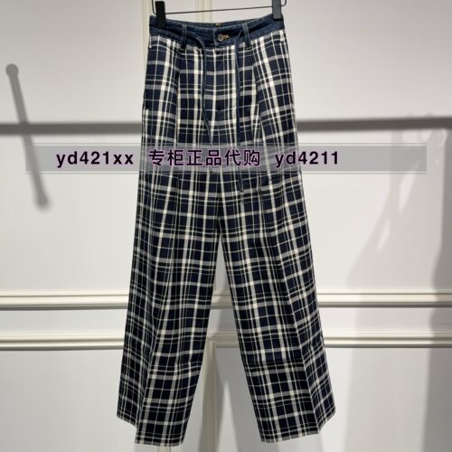 MEFOREVER真我永恒2026秋装格子直筒长裤2636C15399吊牌899