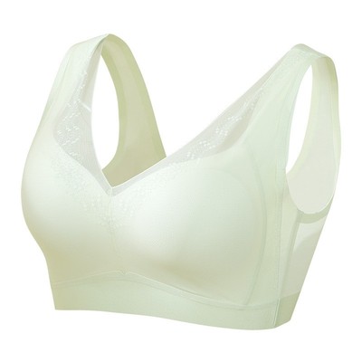 茜妮兰39158桑蚕丝无痕内衣大胸显小无钢圈透气收副乳防下垂文胸