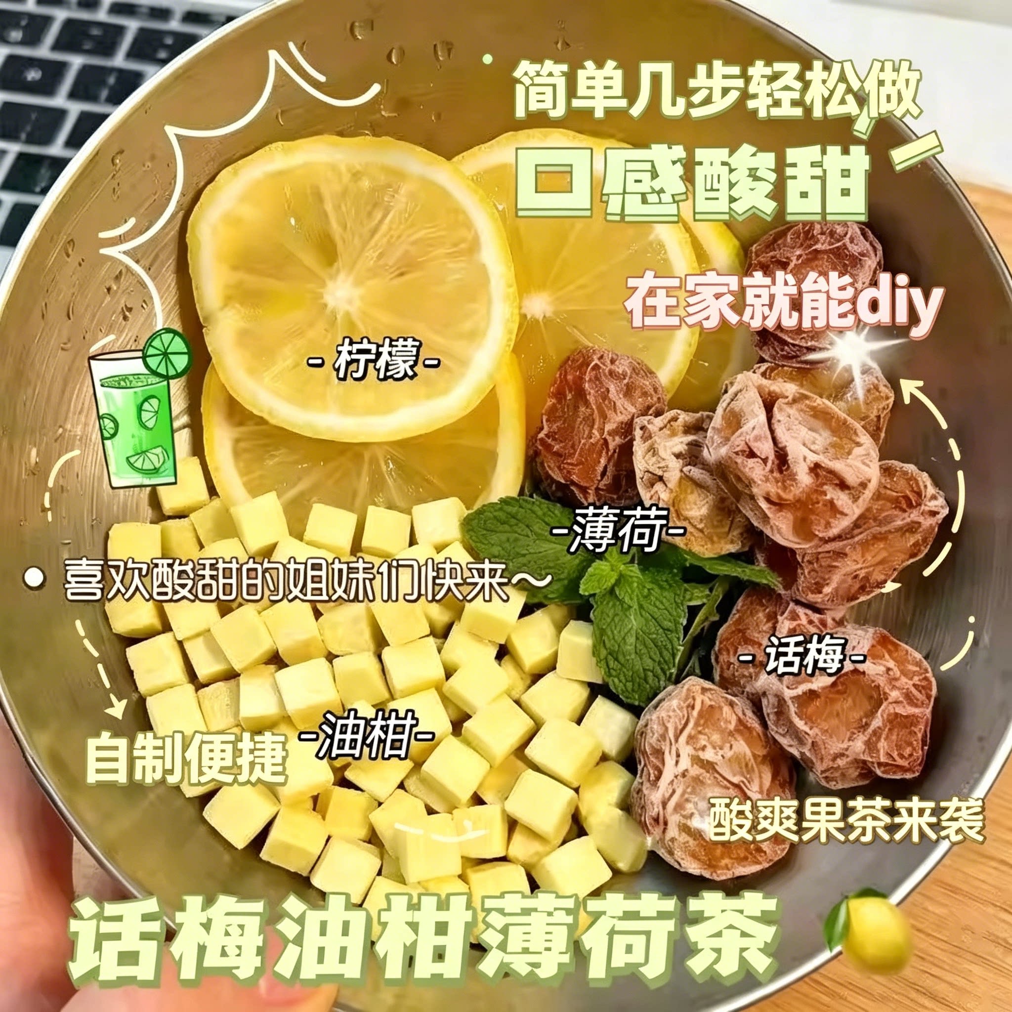 知草味果香解腻茶梅油柑薄荷茶包