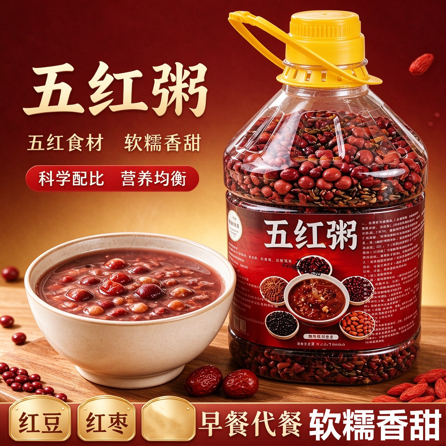 五红粥料营养杂粮组合煮粥食材