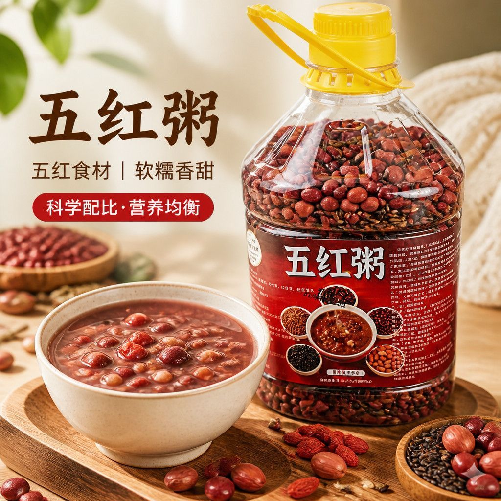 五红粥料红小豆红芸豆红枣代餐