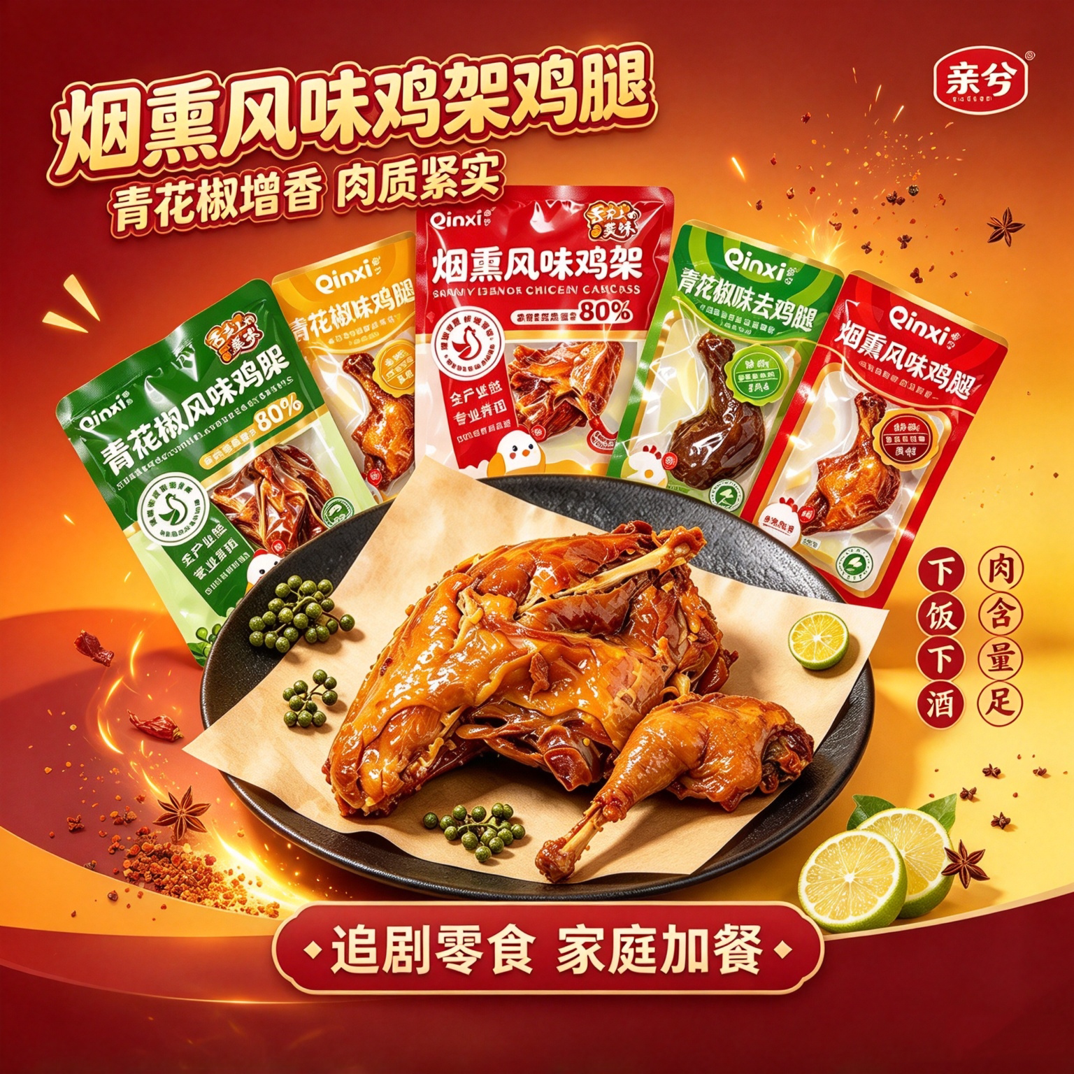 亲兮去皮手枪鸡腿卤制即食
