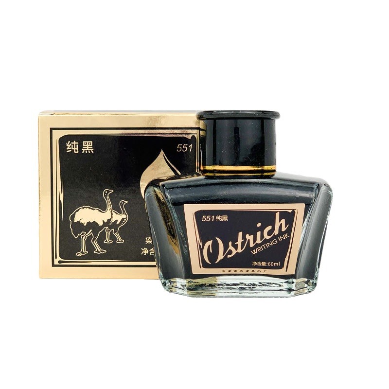 鸵鸟551非碳素不堵笔国货墨水