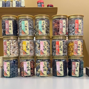 果脯茶伴侣李饼西梅盐津陈皮杨梅李梅一品梅九制条零食罐装薄荷梅