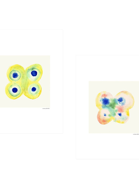 ANNA 丹麦设计Nomen Studio水彩蝴蝶艺术海报 北欧客厅卧室装饰画