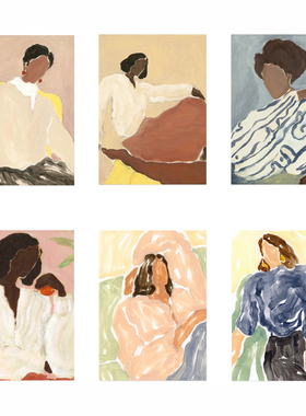 ANNA丹麦设计Sacrée Frangine女性主题艺术海报北欧客厅卧室餐厅