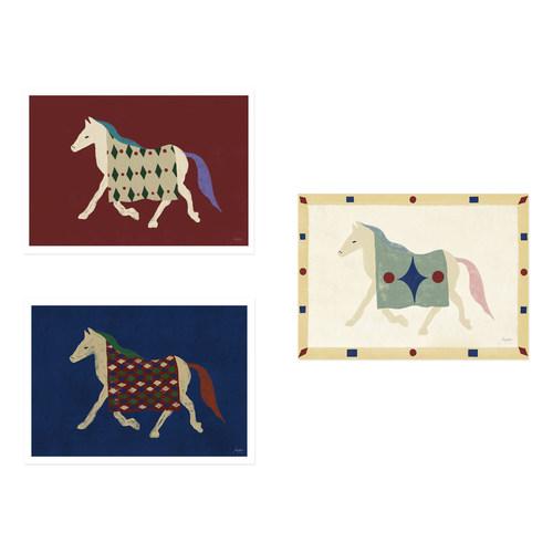 ANNA丹麦设计Lucrecia Rey Caro马主题艺术海报 北欧客厅卧室餐厅