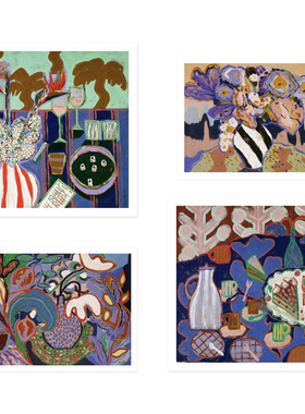 ANNA丹麦设计Rini Spiel繁花插画艺术海报北欧客厅餐厅卧室装饰画