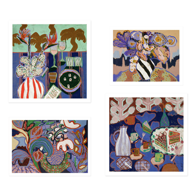 ANNA丹麦设计Rini Spiel繁花插画艺术海报北欧客厅餐厅卧室装饰画