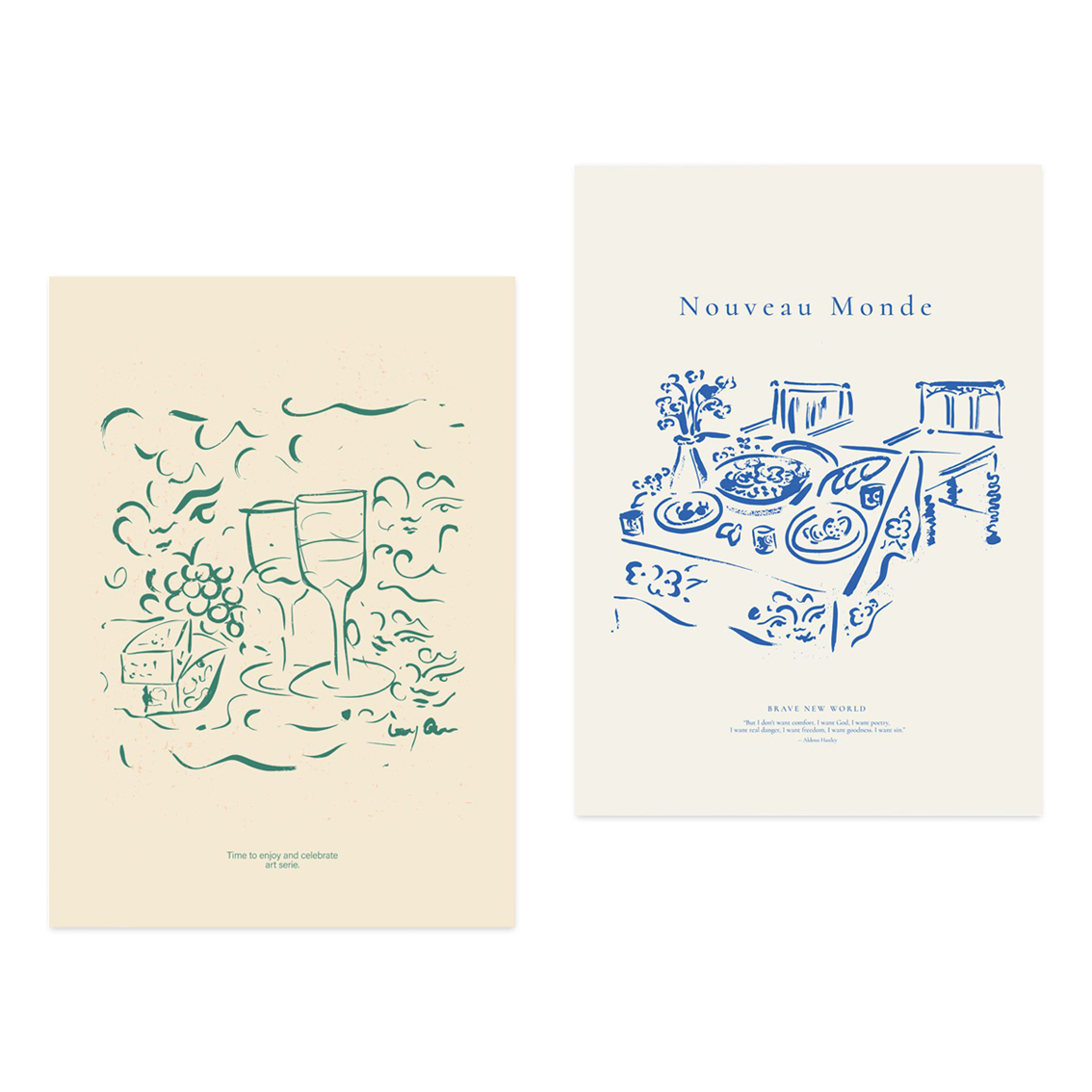 餐厅北欧风格艺术海报