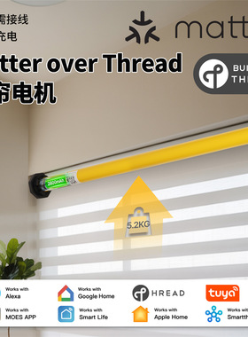 涂鸦智能家居Matter Over Thread卷帘遮光电机WiFi百叶窗帘电机