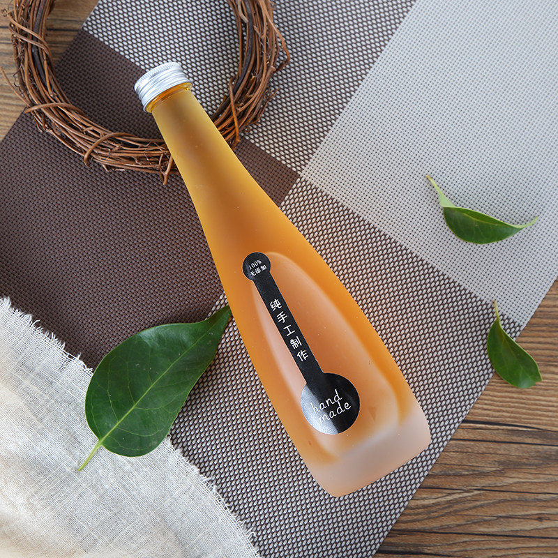 500ml高档磨砂玻璃白酒瓶