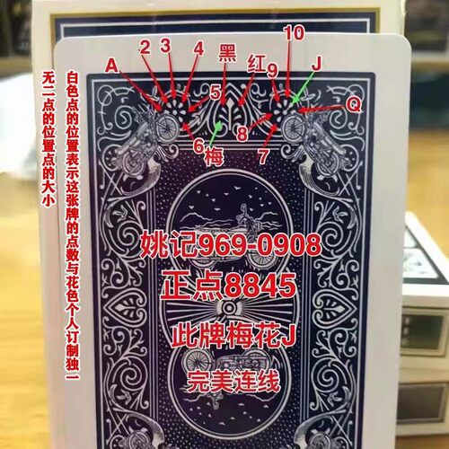 姚记969魔术扑克辨牌背面花色认牌道具表演变魔术原厂正品扑克牌