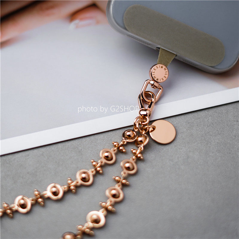 新款轻奢手机链金属水钻手腕挂链女款精致水晶手机挂绳手机壳挂件