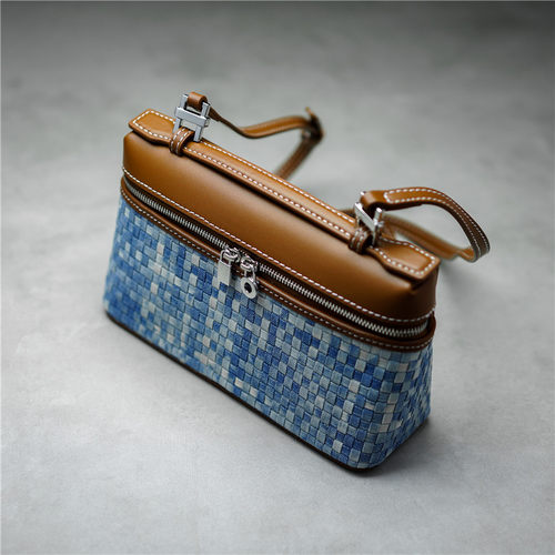 2025新款帆布拼色小方包