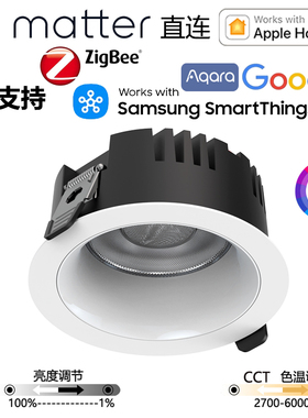 智能matter筒灯直连Applehomekit绿米三星涂鸦zigbee嵌入式射灯