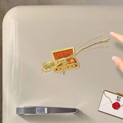 ME正版哈利波特周边光轮2000立体冰箱贴重工金属包装礼盒立体浮雕