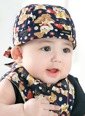 秋季6到12个月婴儿帽子秋天男宝宝秋冬1岁男童可爱海盗帽7小月龄8