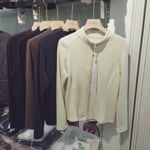 浩扬糯米衣tmi梯咪616立领双面磨毛修身外套显瘦抓绒衣女士上衣