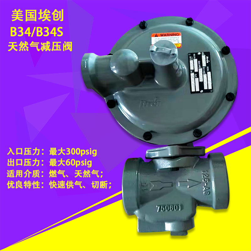 美国进口燃气减压阀B34SN调y阀