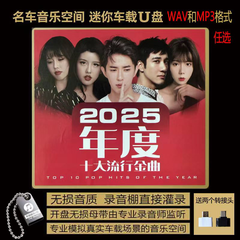 2025新款抖音快手流行歌曲 车载音乐U盘